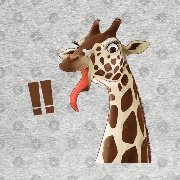 giraffe tongue hand drawn by Mako Design 